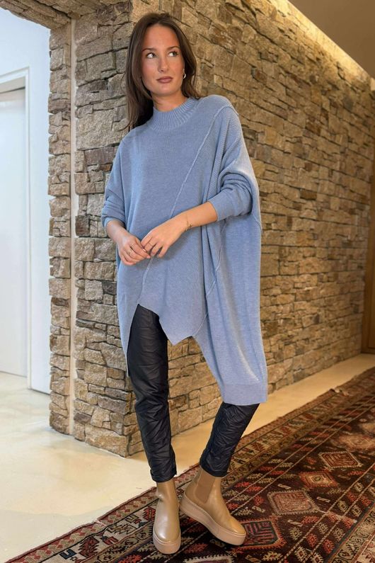 Paloma Oversized Grunge Knit Denim